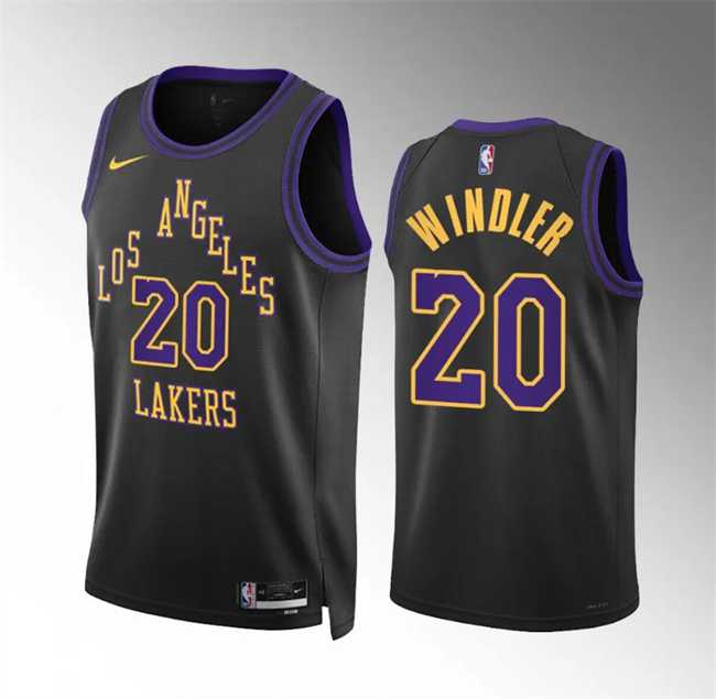 Men's Los Angeles Lakers #20 Dylan Windler Black 2023-24 City Edition Stitched Basketball Jersey Dzhi,We sell and wholesale Men's Los Angeles Lakers #20 Dylan Windler Black 2023-24 City Edition Stitched Basketball Jersey Dzhi on line form chian!